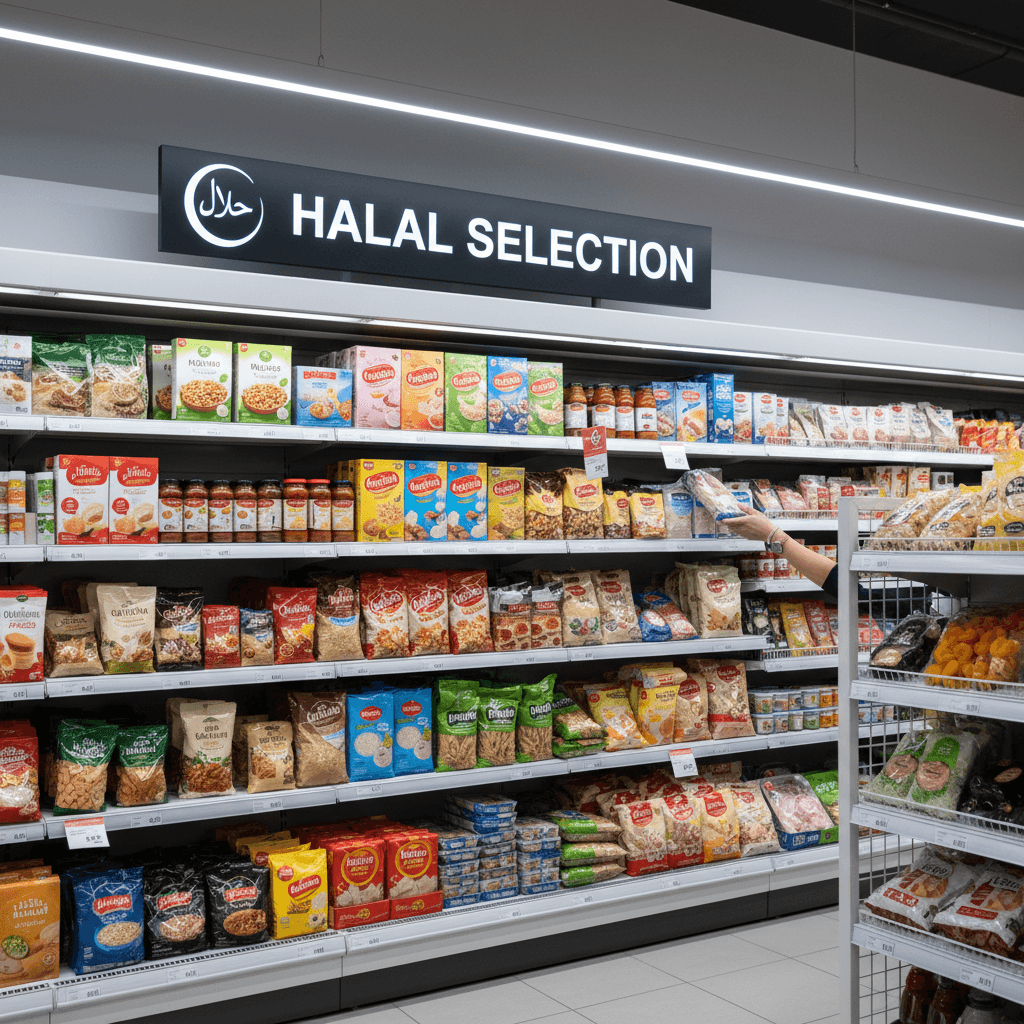 Halal certified products selection